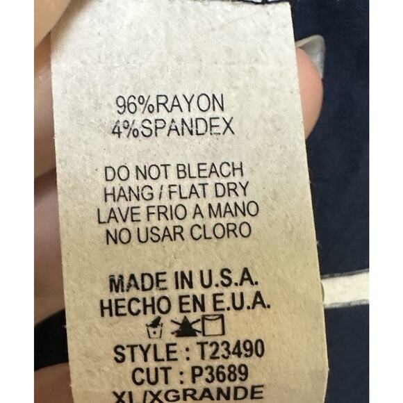 Betsey’s Boutique Shop Striped T-Shirt Bundle Navy Mustard Yellow Size XL - Picture 4 of 4